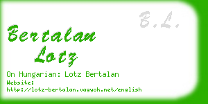 bertalan lotz business card